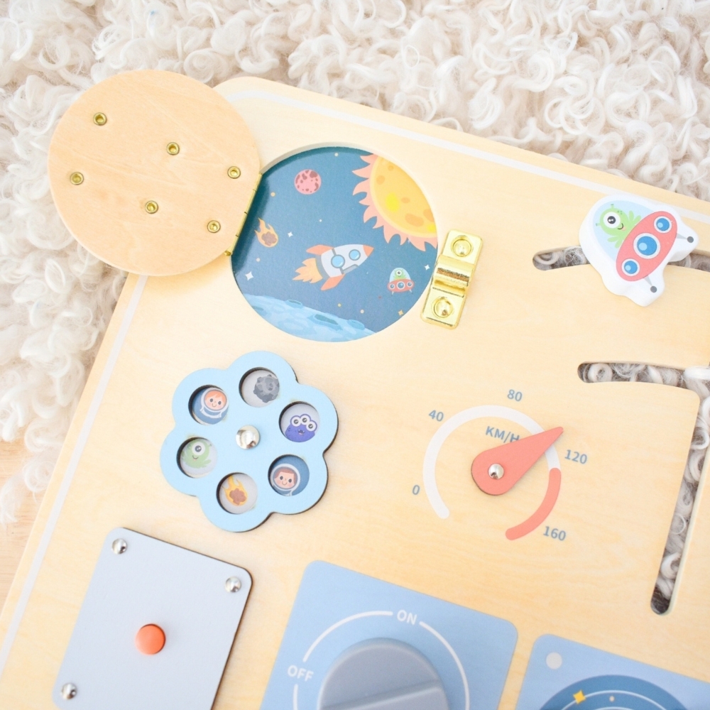 Medinė edukacinė lenta TOOKY TOY Montessori Astronautas erdvėlaivis-Žaislai, Kūdikiams, Žaislai mažyliams (iki 4 m.