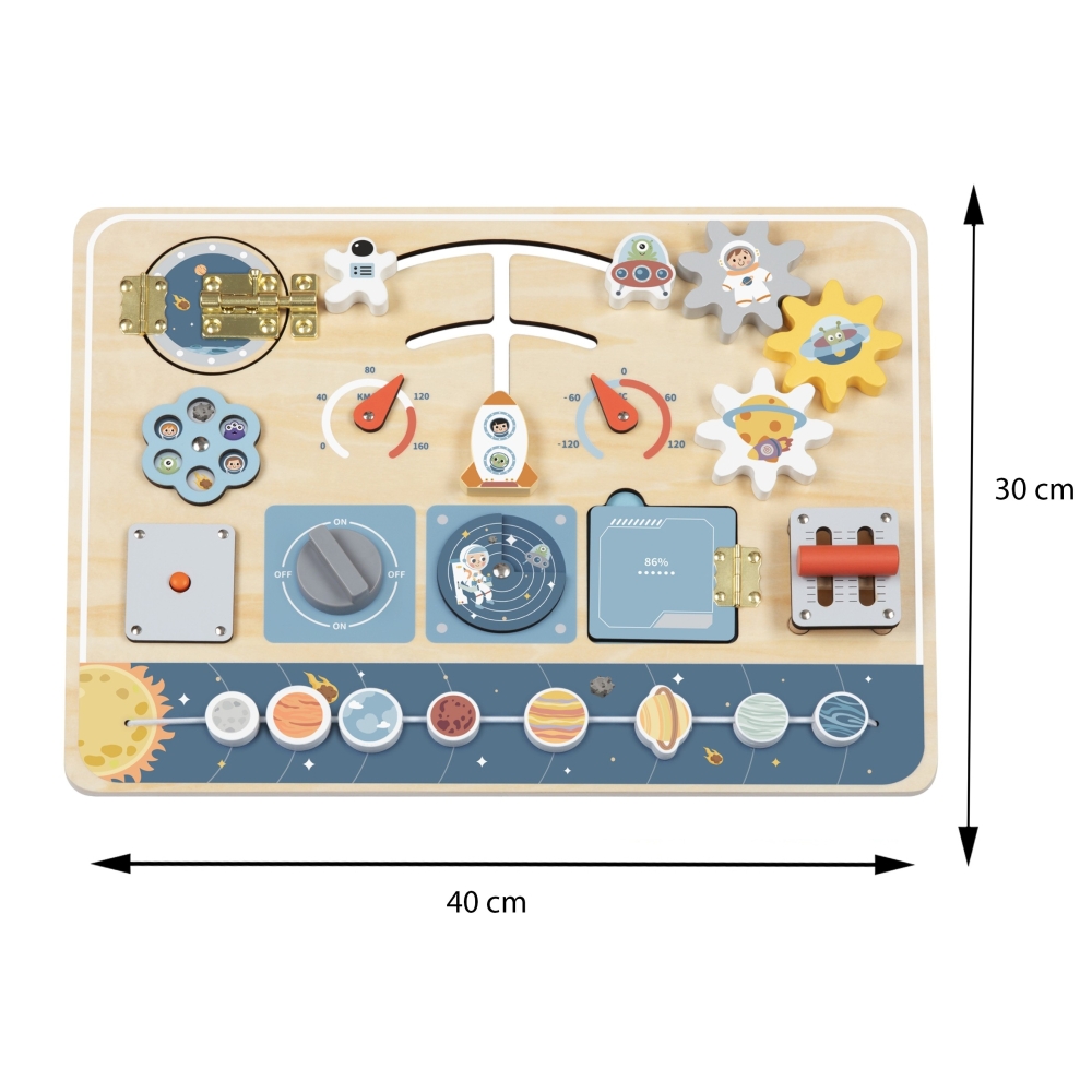 Medinė edukacinė lenta TOOKY TOY Montessori Astronautas erdvėlaivis-Žaislai, Kūdikiams, Žaislai mažyliams (iki 4 m.