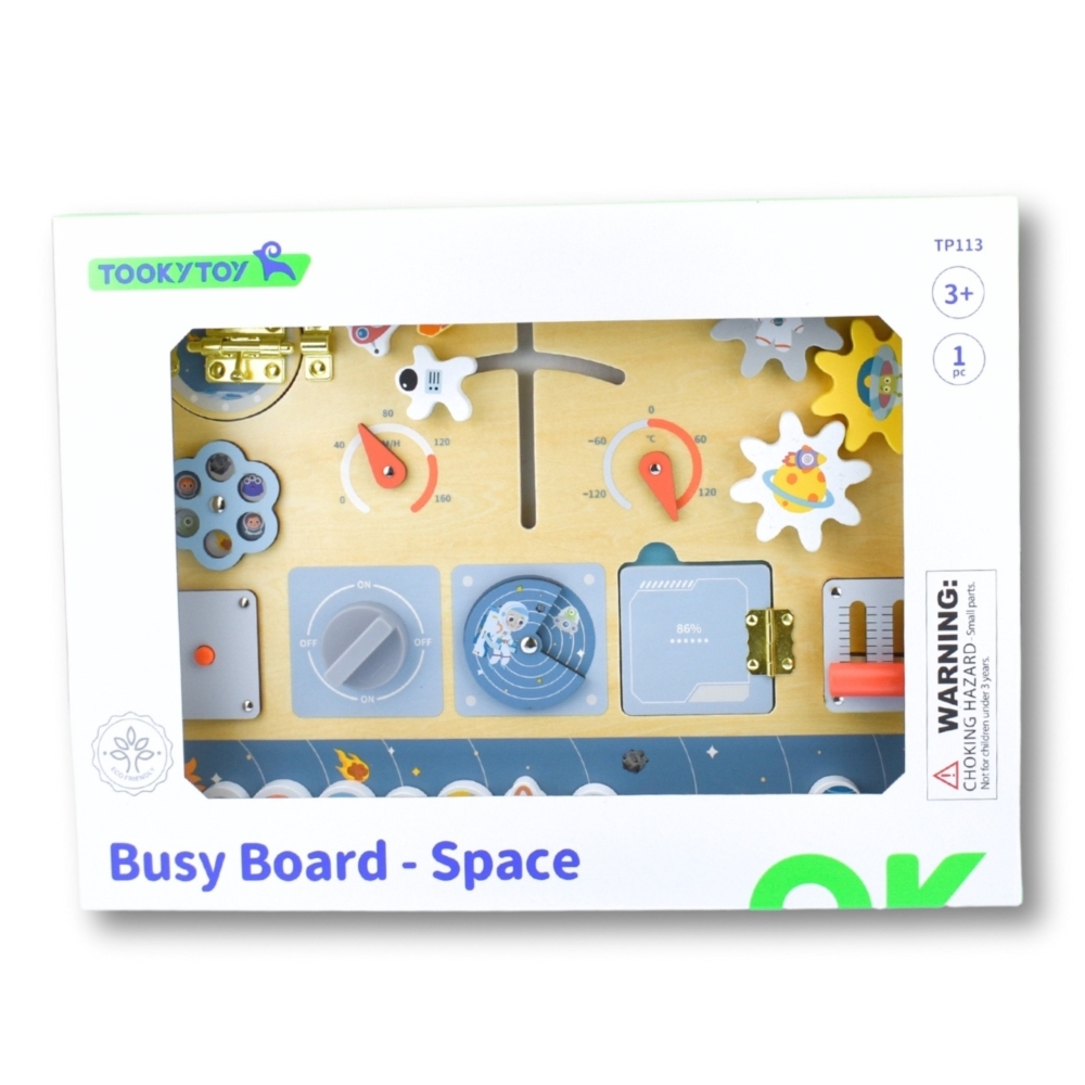 Medinė edukacinė lenta TOOKY TOY Montessori Astronautas erdvėlaivis-Žaislai, Kūdikiams, Žaislai mažyliams (iki 4 m.