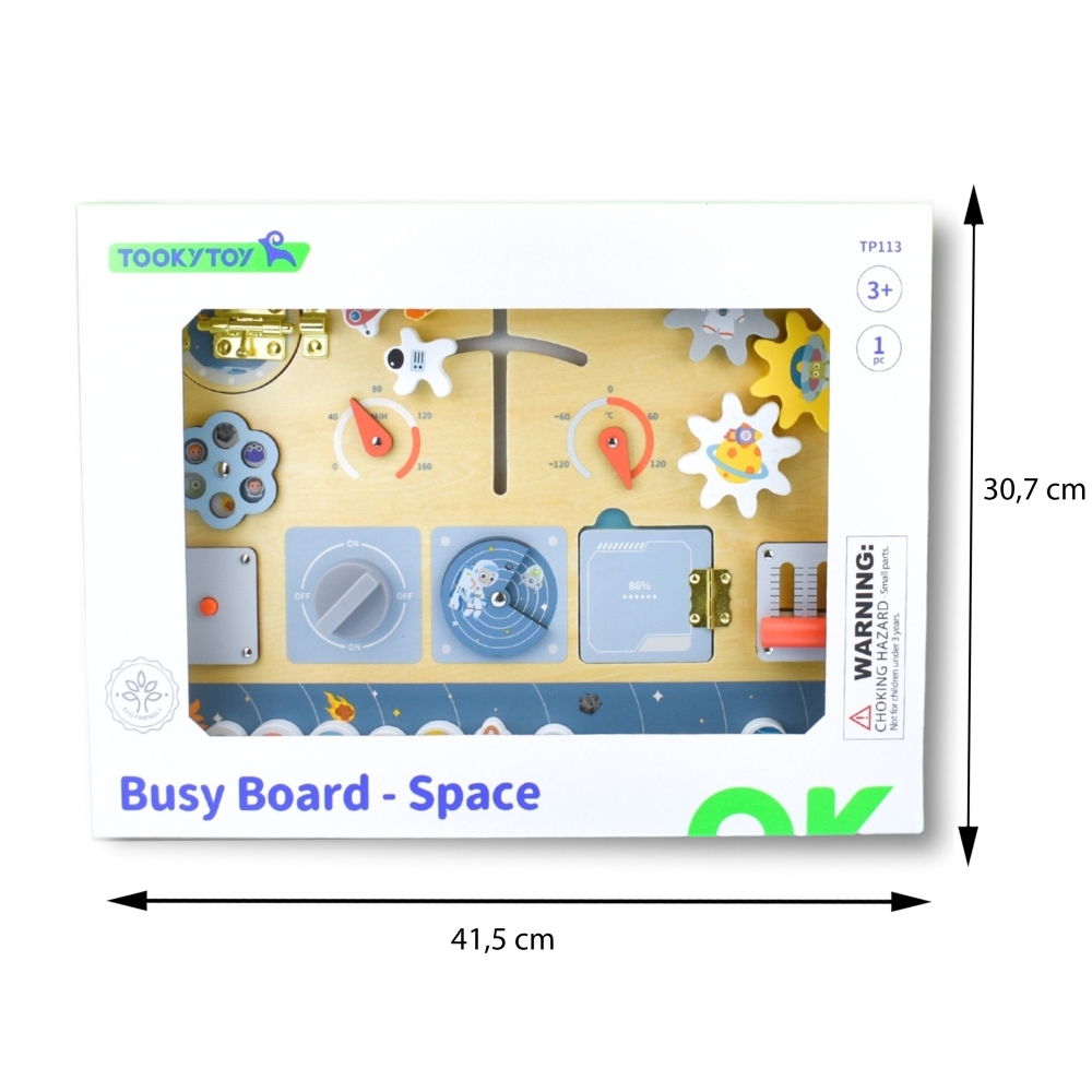 Medinė edukacinė lenta TOOKY TOY Montessori Astronautas erdvėlaivis-Žaislai, Kūdikiams, Žaislai mažyliams (iki 4 m.