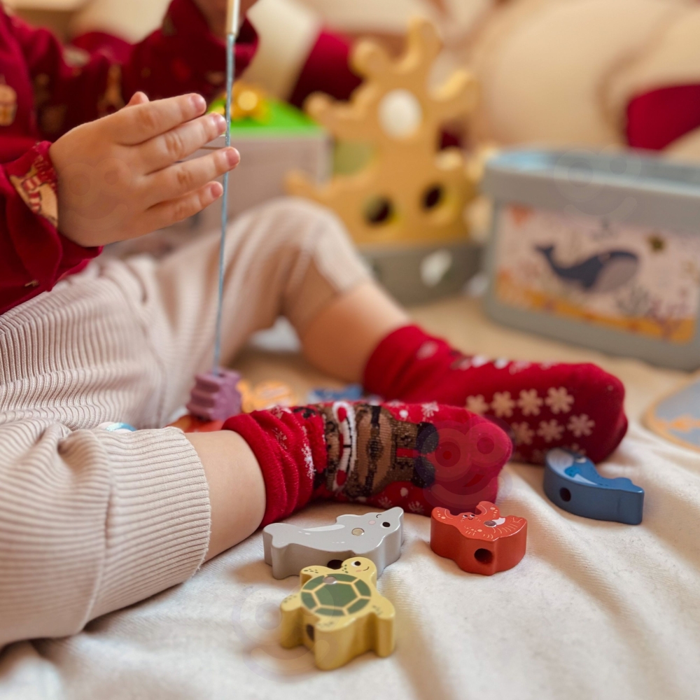 Mediniai jūros žaislai Balansavimo bokštas Žuvų gaudymo figūrėlės 23 vnt TOOKY TOY-Žaislai, Kūdikiams, Žaislai mažyliams (iki 4 