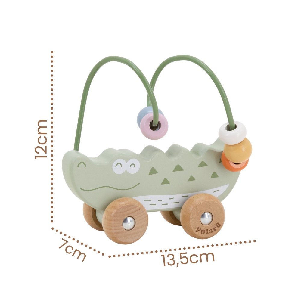 VIGA Bead Maze on Wheels - Crocodile 12M+
