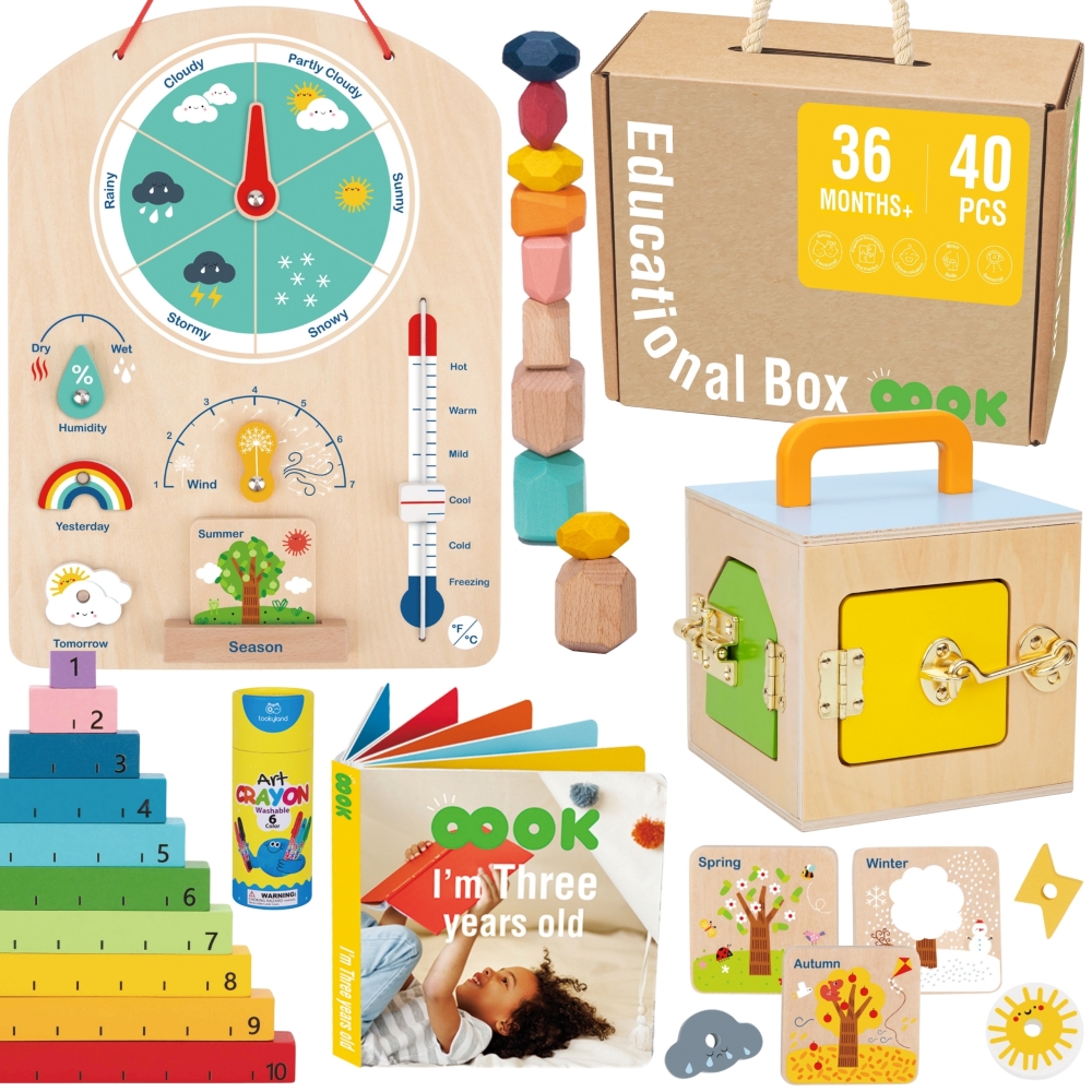 Edukaciniai žaislai Montessori Montessori Weatherboard 6in1 nuo 3 metų