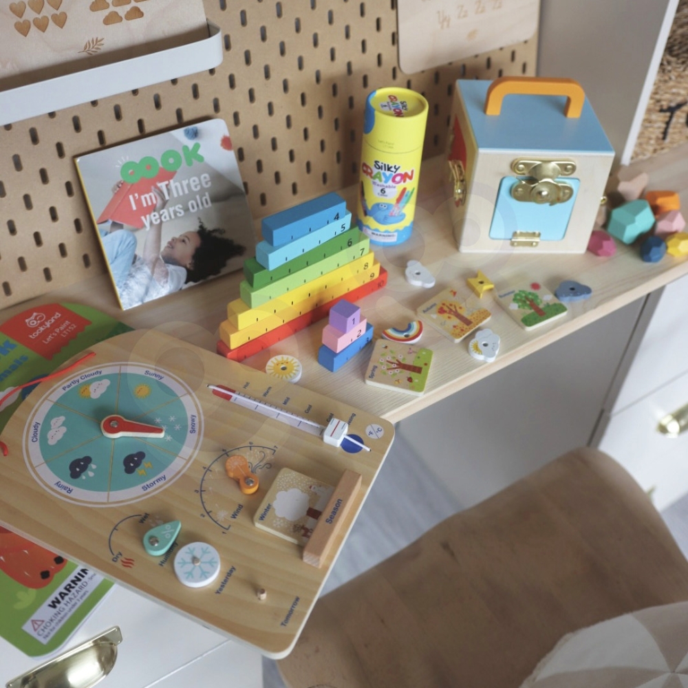 Edukaciniai žaislai Montessori Montessori Weatherboard 6in1 nuo 3 metų