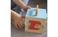 Tooky Toy Edukacyjne Pudełko Montessori Układanka Liczydło Tablica Pogody 6w1 od 3 Lat