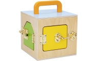 Tooky Toy Edukacyjne Pudełko Montessori Układanka Liczydło Tablica Pogody 6w1 od 3 Lat