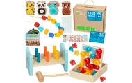 ŽAISLIUKŲ ŽAIDINIŲ DĖŽUTĖ XXL Montessori mokomoji 7in1 sensorinė 19-21 mėn.