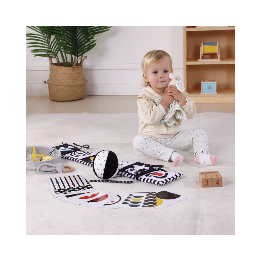 Sensorinis edukacinis rinkinys WOOPIE GREEN Box XXL Montessori 7in1 0-2 mėn. 18el. FSC-Dovanoms, Žaislai, Kūdikiams, Žaislai maž