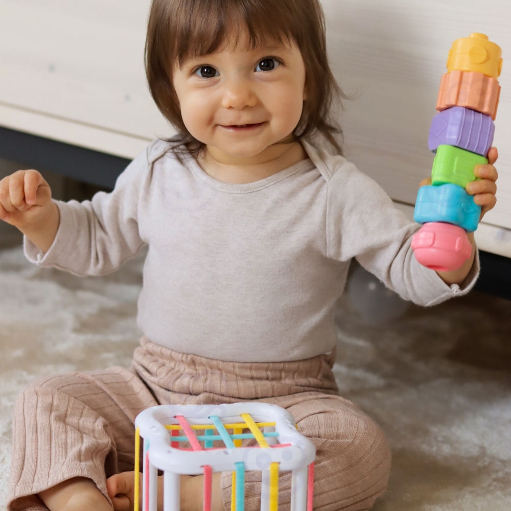 Sensorinis edukacinis rinkinys WOOPIE GREEN Box 5in1 Montessori ugdymo dėžutė 11-12M FSC-Dovanoms, Žaislai, Kūdikiams, Žaislai m