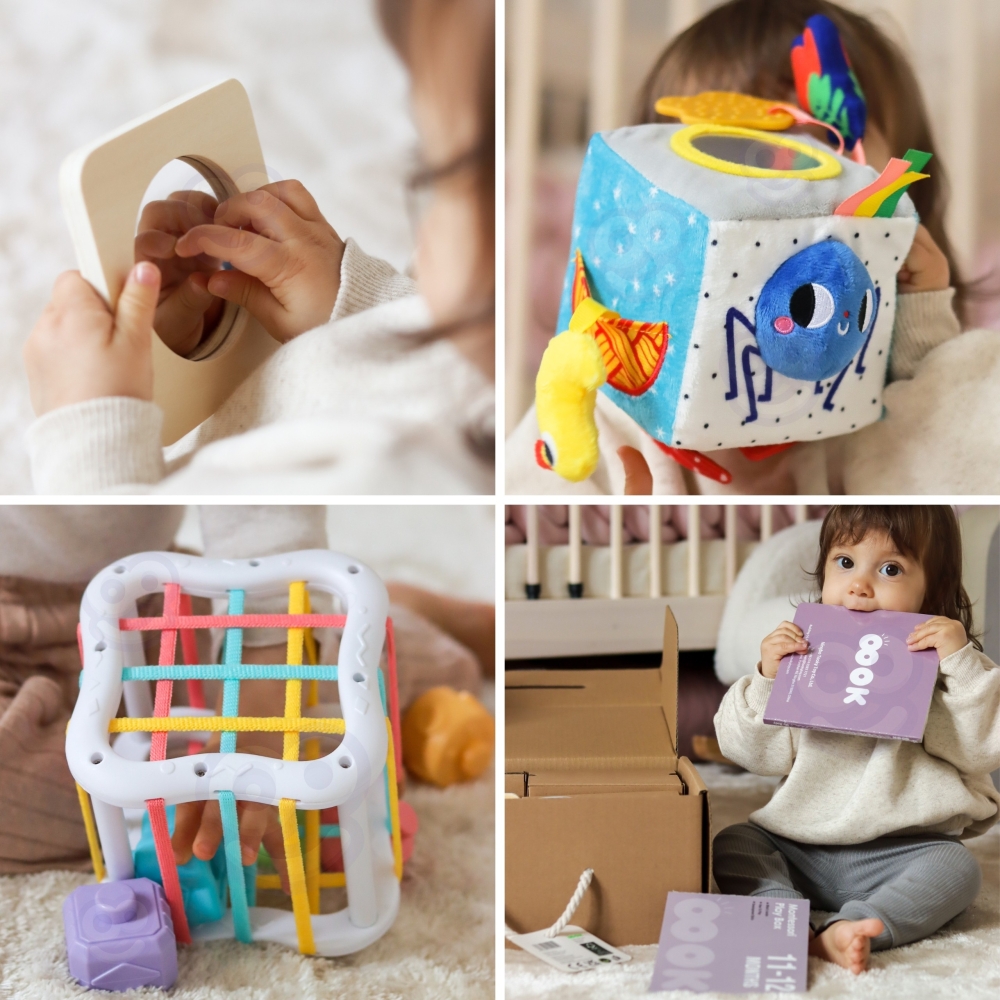Sensorinis edukacinis rinkinys WOOPIE GREEN Box 5in1 Montessori ugdymo dėžutė 11-12M FSC-Dovanoms, Žaislai, Kūdikiams, Žaislai m