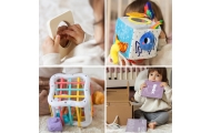 Sensorinis edukacinis rinkinys WOOPIE GREEN Box 5in1 Montessori ugdymo dėžutė 11-12M FSC-Dovanoms, Žaislai, Kūdikiams, Žaislai m