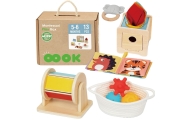 Edukacinė 6in1 sensorinė dėžutė WOOPIE GREEN Box XXL Montessori 5-6 mėn. 13el. FSC-Dovanoms, Žaislai, Kūdikiams, Žaislai mažylia