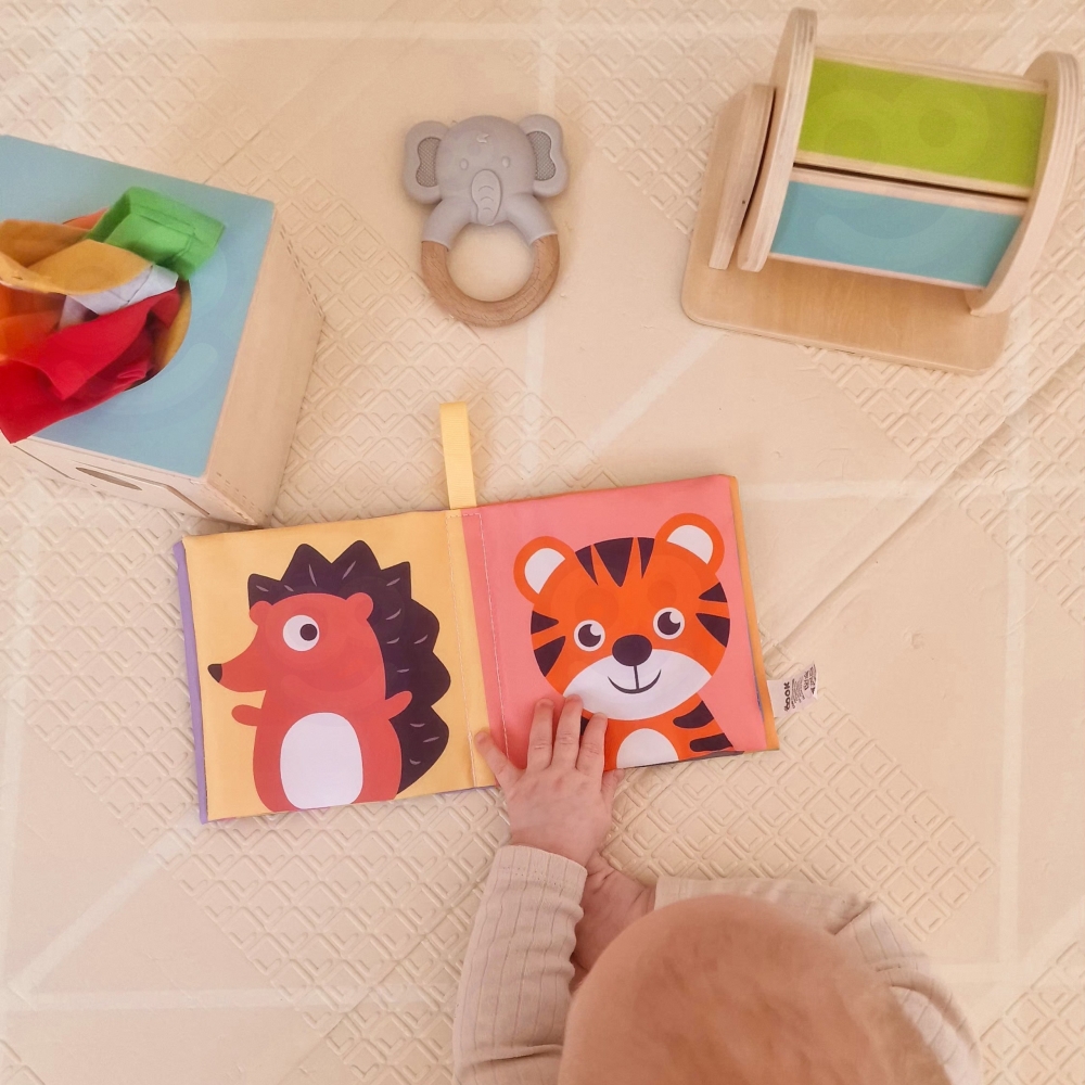 WOOPIE GREEN Box Pudełko XXL Montessori Edukacyjne 6w1 Sensoryczne 5-6 Miesięcy 13el. FSC