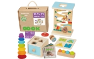 Edukacinė sensorinė dėžutė WOOPIE GREEN Box 6in1 13-15m Montessori FSC-Dovanoms, Žaislai, Kūdikiams, Žaislai mažyliams (iki 4 m.