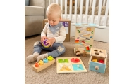 Edukacinė sensorinė dėžutė WOOPIE GREEN Box 6in1 13-15m Montessori FSC-Dovanoms, Žaislai, Kūdikiams, Žaislai mažyliams (iki 4 m.