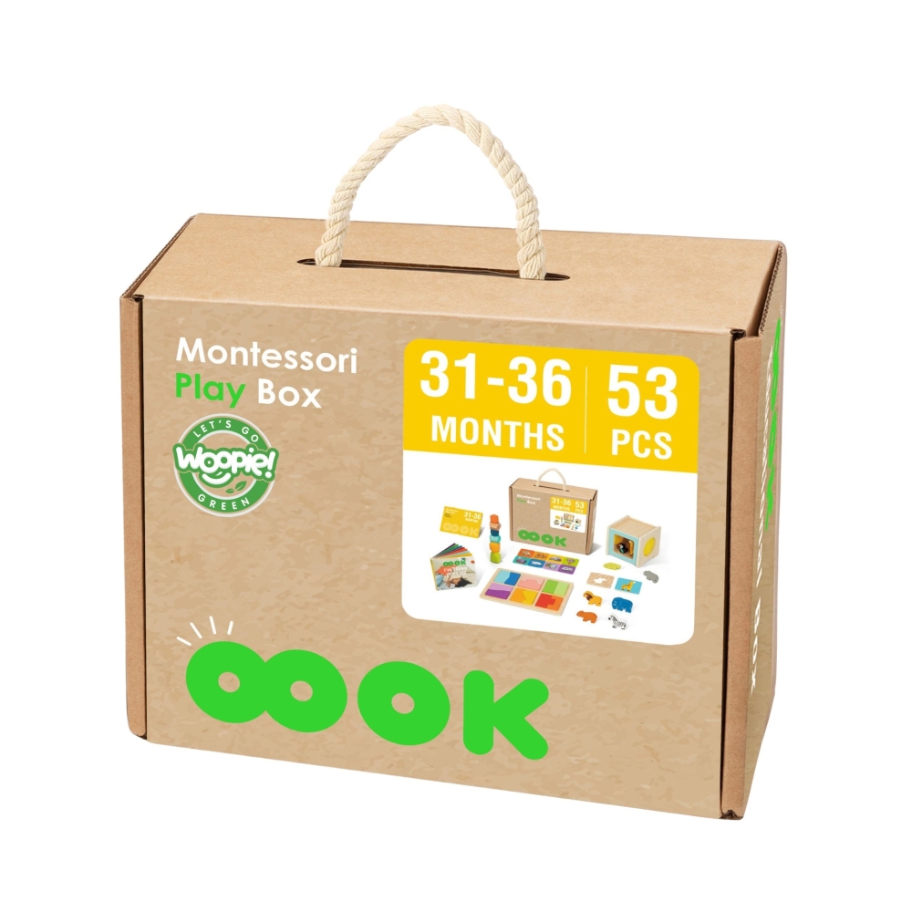 Edukacinė 7in1 sensorinė dėžutė WOOPIE GREEN Box XXL Montessori 31-36 mėn. FSC-Dovanoms, Žaislai, Kūdikiams, Žaislai mažyliams (
