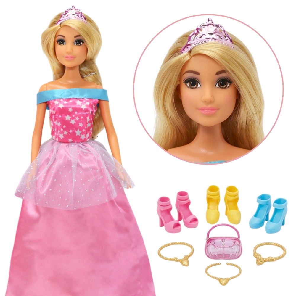 WOOPIE ROYAL Set of 5 Ball Gowns with Accessories and Doll 