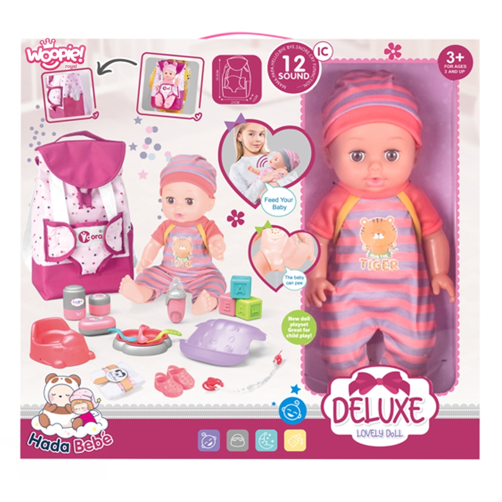 WOOPIE ROYAL Lėlės auklės rinkinys su priedais 19 el.