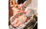 WOOPIE ROYAL Lalka Bobas 36 cm w Ubranku z  Misiem Akcesoria do Karmienia					