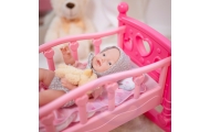 WOOPIE ROYAL Lalka Bobas 36 cm w Ubranku z  Misiem Akcesoria do Karmienia					