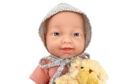 WOOPIE ROYAL Lalka Bobas 36 cm w Ubranku z  Misiem Akcesoria do Karmienia					