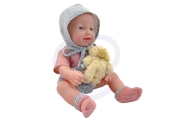 WOOPIE ROYAL Kūdikio lėlė 36 cm su drabužiais ir meškiuku Maitinimo priedai