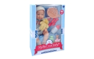 WOOPIE ROYAL Kūdikio lėlė 36 cm su drabužiais ir meškiuku Maitinimo priedai
