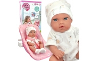 WOOPIE ROYAL Zestaw Lalka Bobas 30,5 cm + Nosidełko Różowe