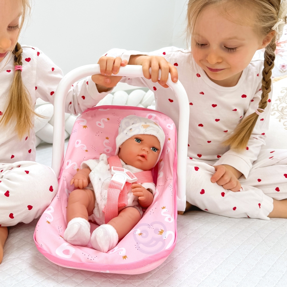 WOOPIE ROYAL rinkinys Kūdikio lėlė 30,5 cm + nešioklė Rožinė