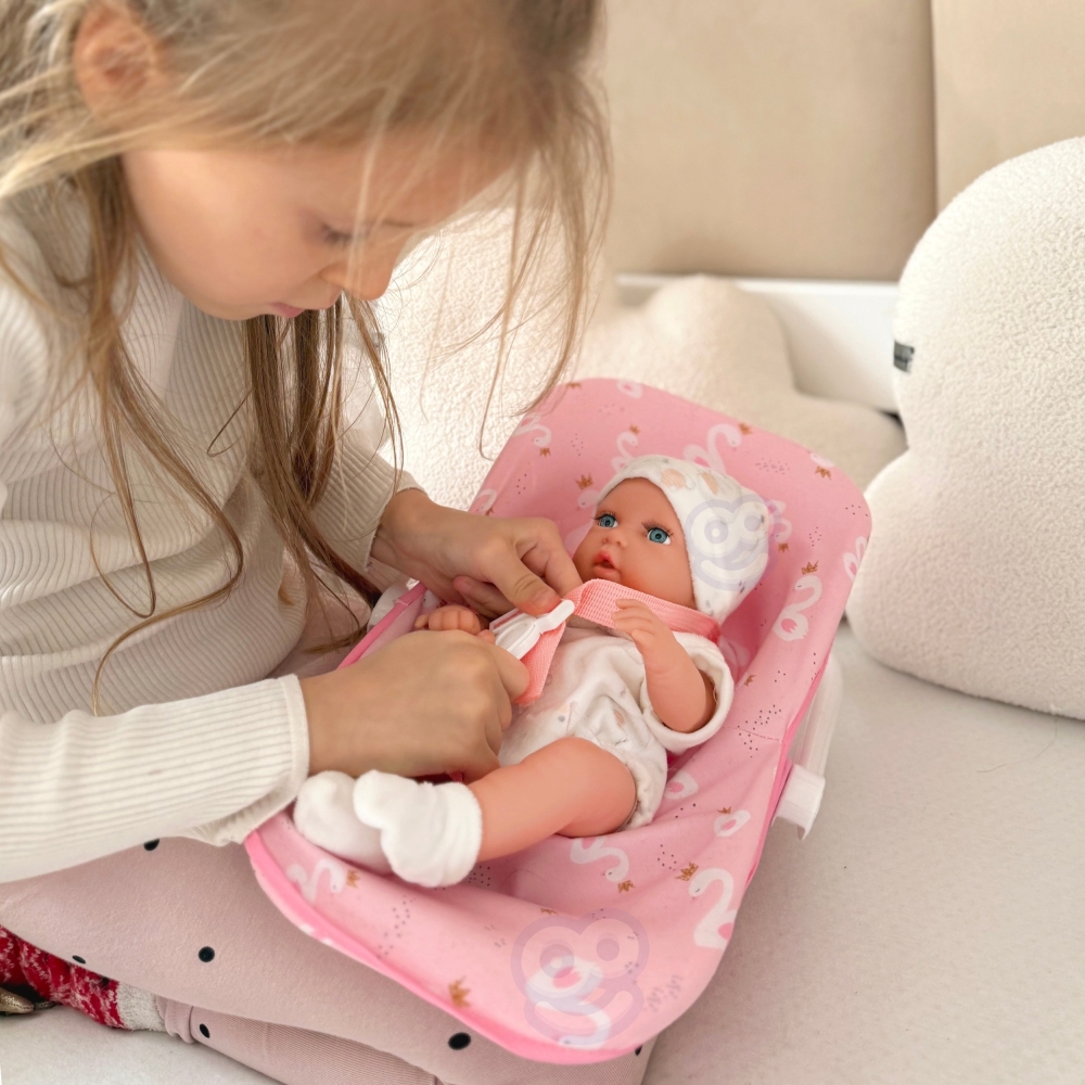 WOOPIE ROYAL rinkinys Kūdikio lėlė 30,5 cm + nešioklė Rožinė