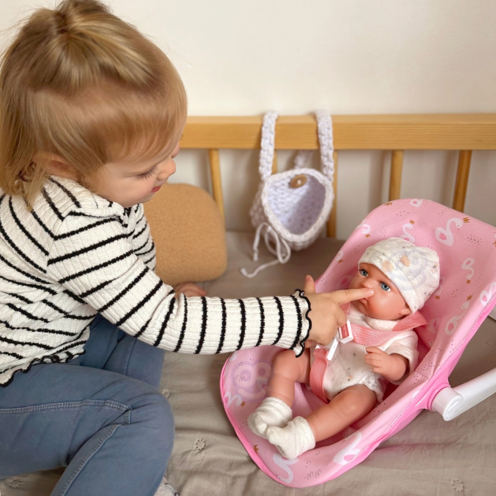 WOOPIE ROYAL rinkinys Kūdikio lėlė 30,5 cm + nešioklė Rožinė