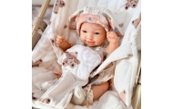 Lėlė kūdikis WOOPIE ROYAL 24 cm su zuikio suknele ir kepuraite