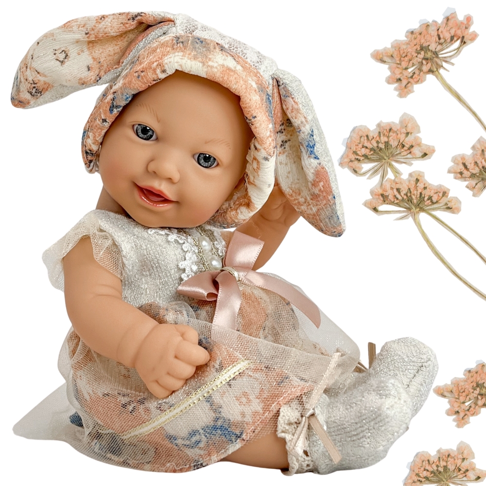 Lėlė kūdikis WOOPIE ROYAL 24 cm su zuikio suknele ir kepuraite