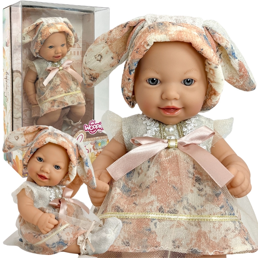 Lėlė kūdikis WOOPIE ROYAL 24 cm su zuikio suknele ir kepuraite