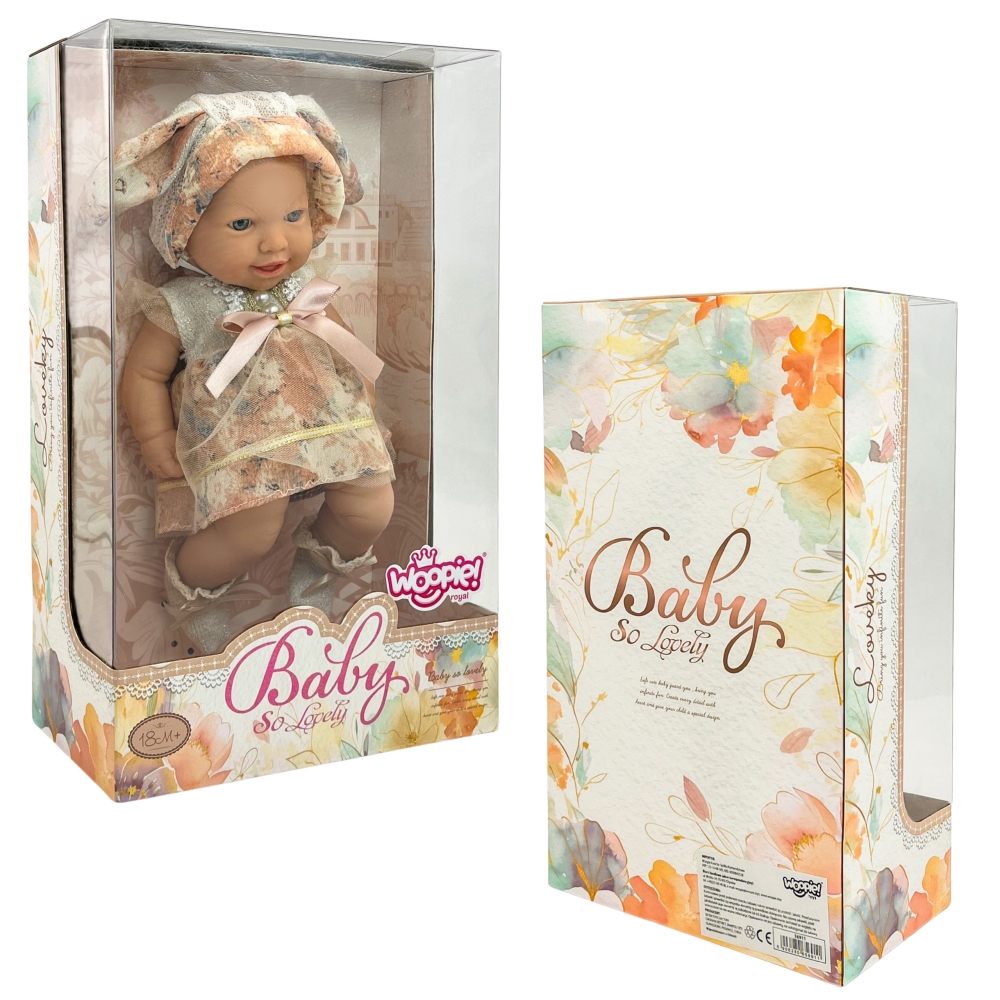 Lėlė kūdikis WOOPIE ROYAL 24 cm su zuikio suknele ir kepuraite