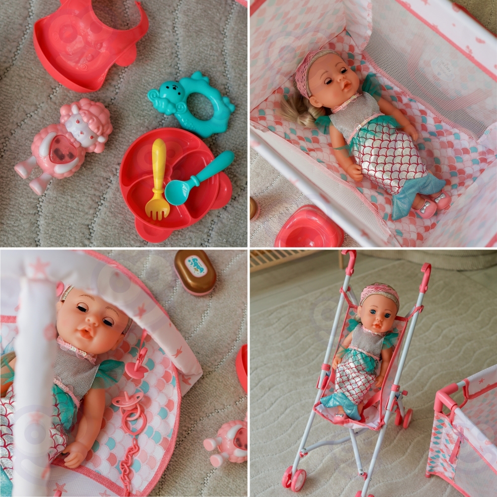 Lėlė kūdikis WOOPIE ROYAL 36 cm Interaktyvi undinėlė XXL 18in1-Žaislai, Lėlės ir jų priedai, Lėlės-e-vaikas