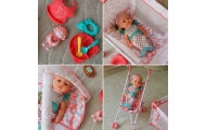 WOOPIE ROYAL Lalka Bobas 36 cm Syrenka Interaktywna Zestaw XXL Opiekunka 18w1
