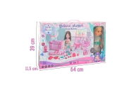 WOOPIE ROYAL Lalka Bobas 36 cm Syrenka Interaktywna Zestaw XXL Opiekunka 18w1