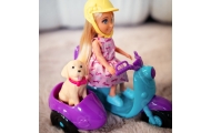 Lėlė su motoroleriu ir šuniuku WOOPIE ROYAL Scooter-Žaislai, Lėlės ir jų priedai, Lėlės-e-vaikas