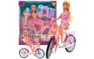 WOOPIE ROYAL Lalka Lily Rowerzystka Bobas w Foteliku Rower