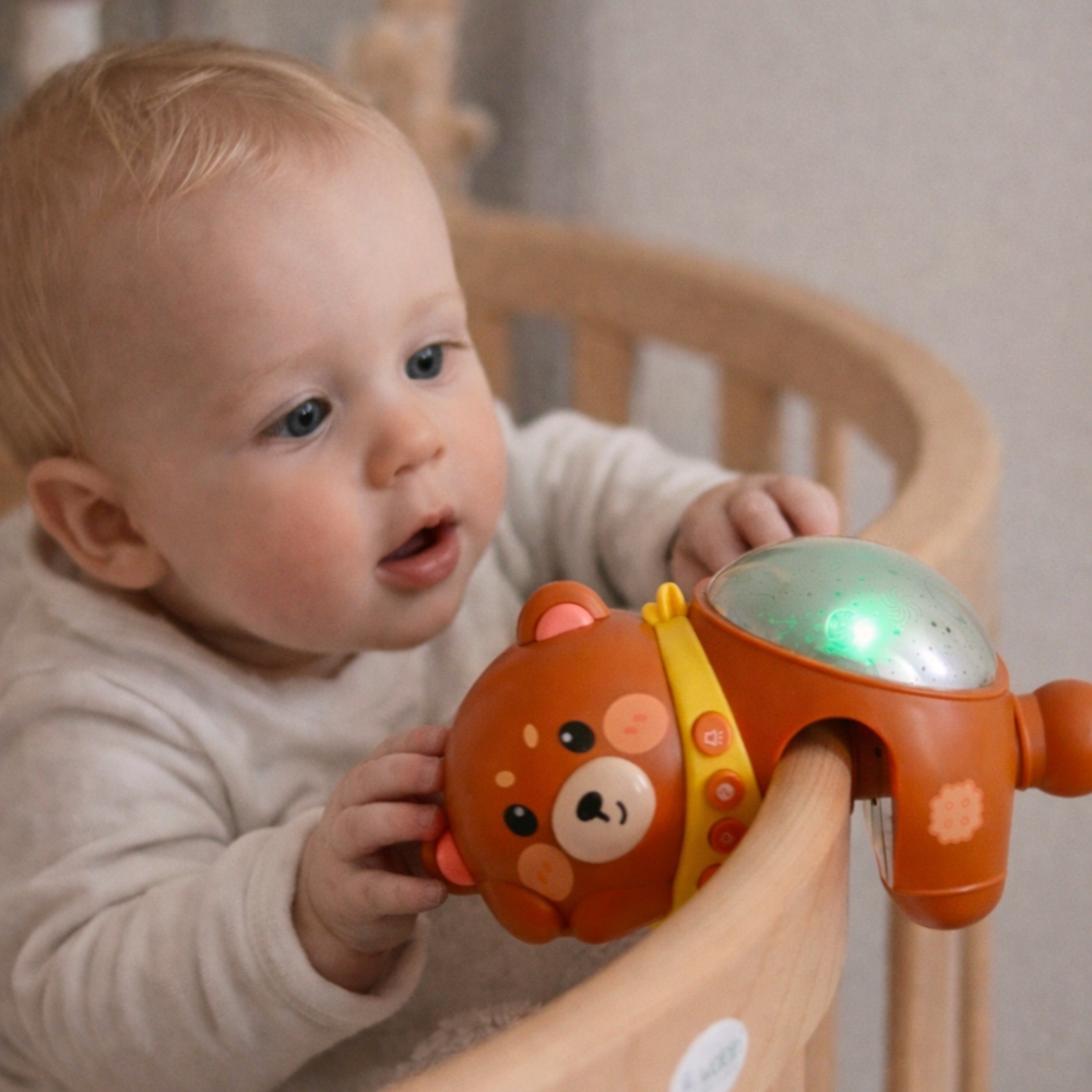 Žvaigždžių projektorius WOOPIE BABY naktinė šviesa Meškiukas-Miegui, Žaislai, Migdukai ir karuselės, Kūdikiams, Miego žaislai-e-