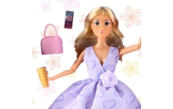 Lėlė Lily Ilgi šviesūs plaukai WOOPIE ROYAL 30 cm Levandų spalvos suknelė Priedai-Žaislai, Lėlės ir jų priedai, Lėlės-e-vaikas
