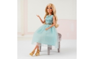 WOOPIE ROYAL Lily Doll 30 cm Long Blonde Hair Elegant Turquoise Dress