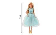 WOOPIE ROYAL Lily Doll 30 cm Long Blonde Hair Elegant Turquoise Dress