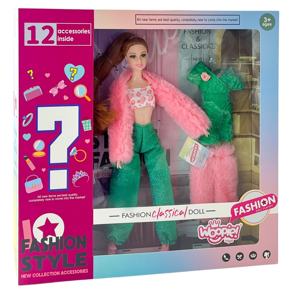 Lėlė Emi 30 cm WOOPIE ROYAL - 12 paslėptų siurprizų + drabužiai ir aksesuarai-Žaislai, Lėlės ir jų priedai, Lėlės-e-vaikas
