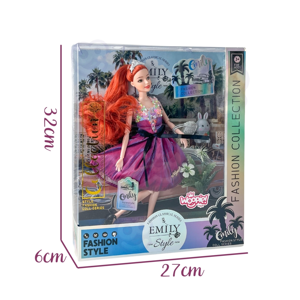 Lėlė Emi Style Fashion WOOPIE ROYAL 32 cm - stilinga princesė su rožine suknele ir aksesuarais-Žaislai, Lėlės ir jų priedai, Lėl