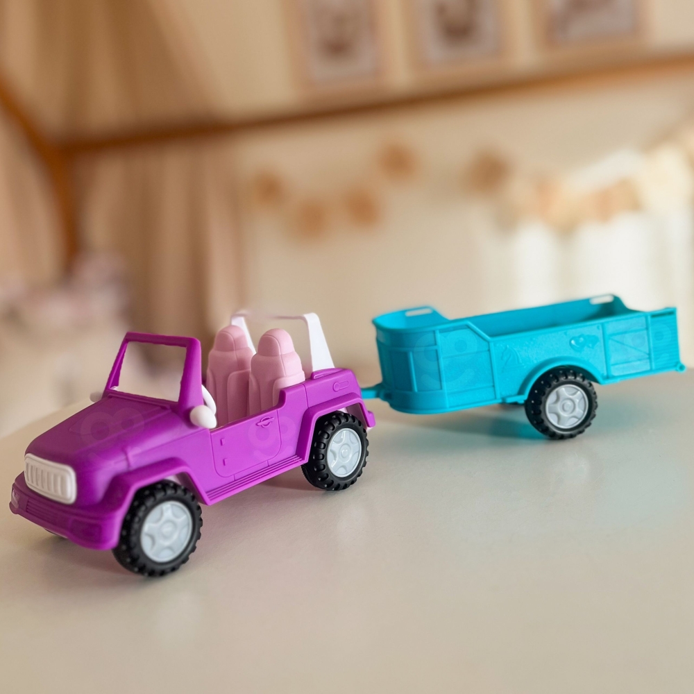 Lėlių rinkinys su arkliuku, automobiliu ir priekaba WOOPIE ROYAL Niki-Žaislai, Lėlės ir jų priedai, Lėlės-e-vaikas