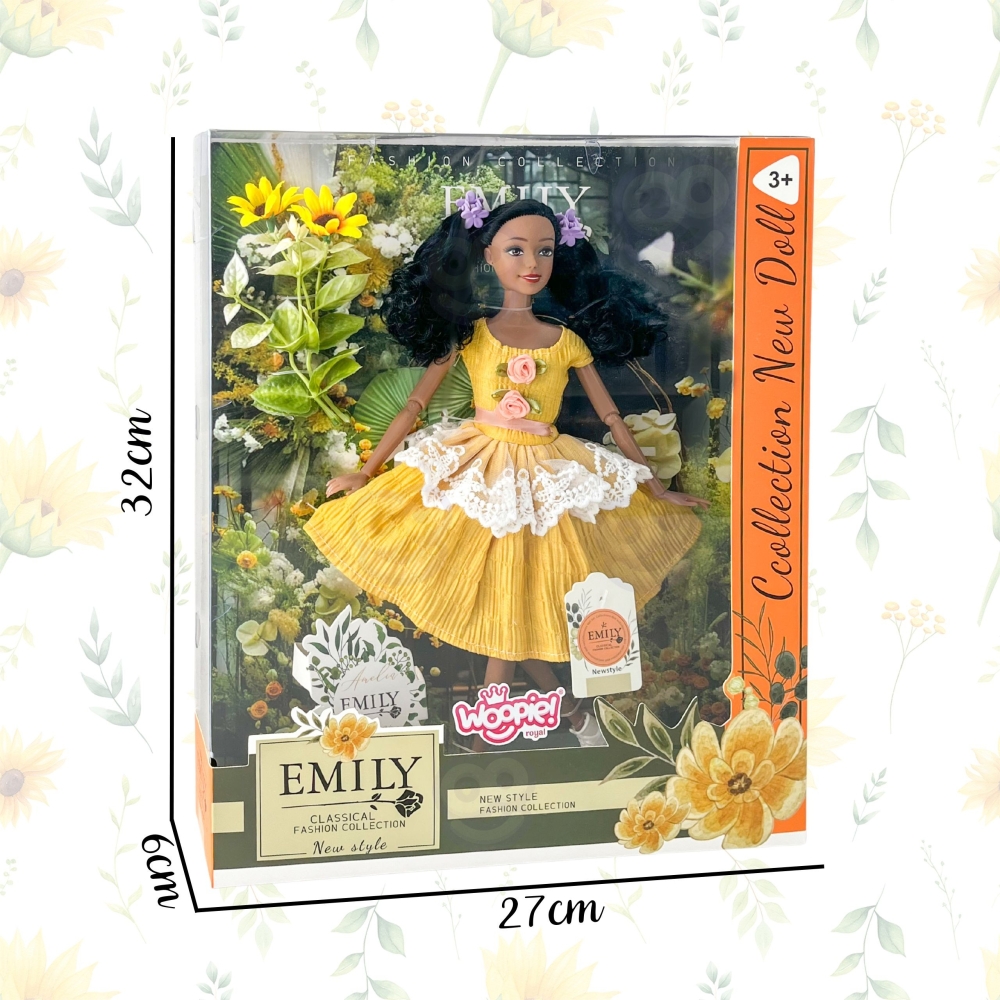 Lėlė Emi 32 cm WOOPIE ROYAL Madinga apranga ir gražūs juodi plaukai-Žaislai, Lėlės ir jų priedai, Lėlės-e-vaikas
