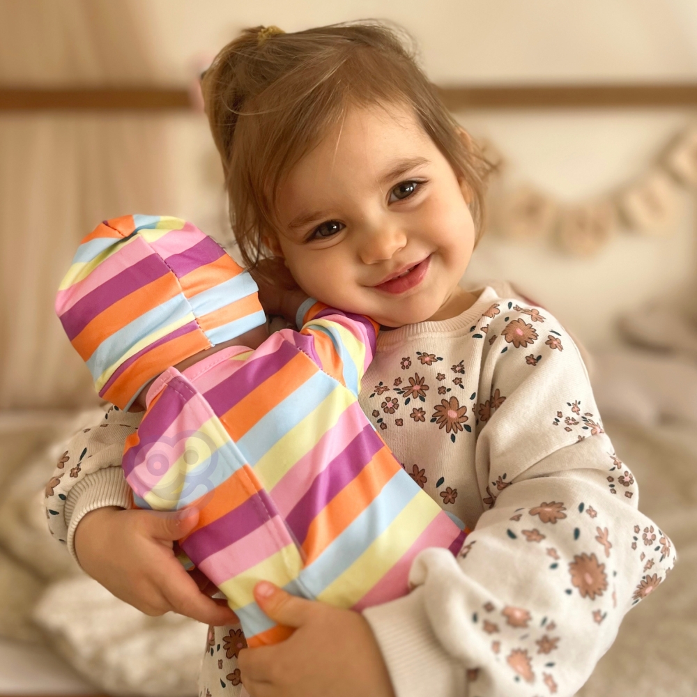 WOOPIE ROYAL lėlių suknelių rinkinys pižamos, kūno vienaragio kepurė 43-46 cm