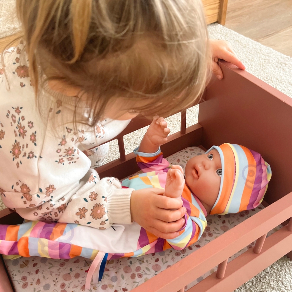WOOPIE ROYAL lėlių suknelių rinkinys pižamos, kūno vienaragio kepurė 43-46 cm